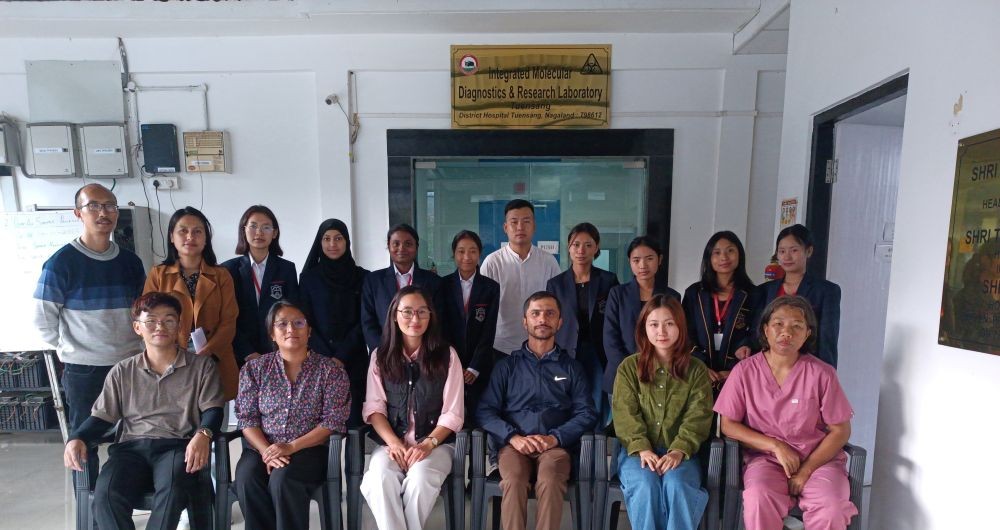 Botany Department of Sao Chang College, Tuensang, paid a visit to the District Hospital, Tuensang Integrated Molecular Diagnostic and Research Laboratory on October 28.